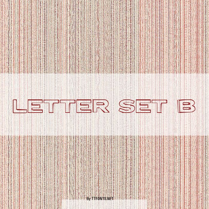 Letter Set B example